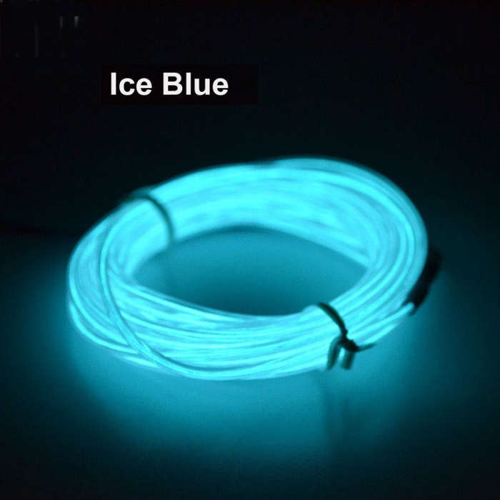 Flexible LED Light EL Wire String Strip Rope Glow Decor Neon Lamp USB Controlle  3M Energy saving...