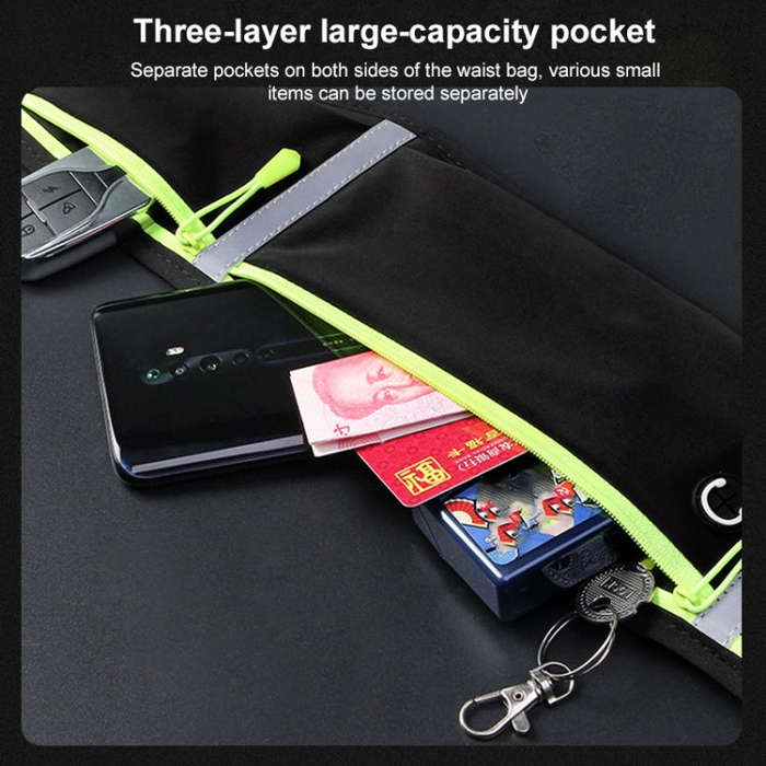 Outdoor Waterproof Belt Bag Sports Riding Mobile Phone Waist Bag, 7 inch