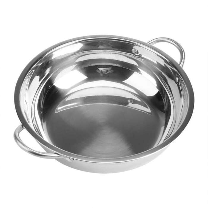 Stainless Steel Hot Pot Thick Non-magnetic Clear Soup Pot Double-eared Hot Pot, 30cm, 32cm