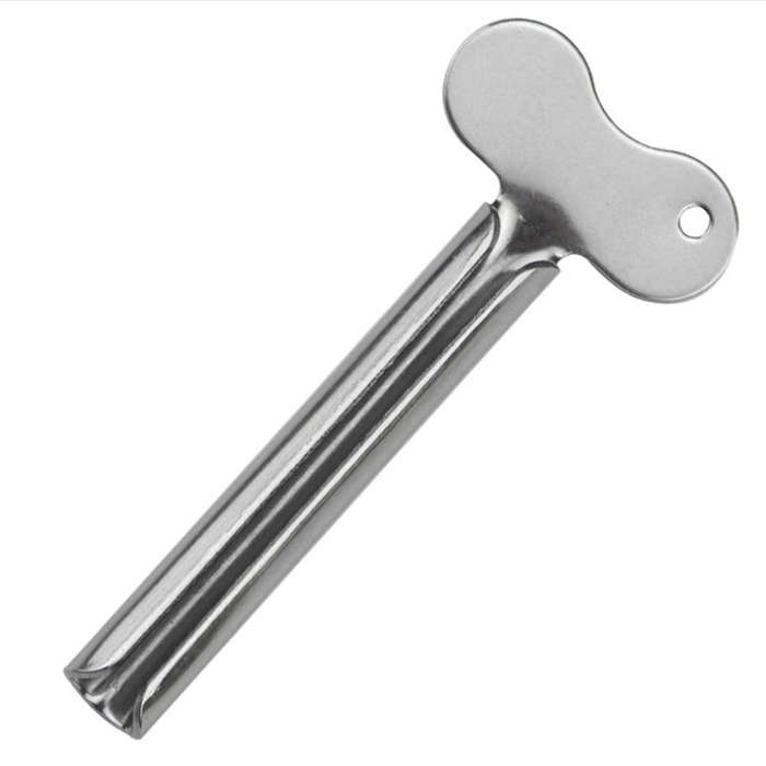 3 PCS Stainless Steel Squeezing Toothpaste Device Hair Key Squeegee Dyeing Tool Semicircular Meta...