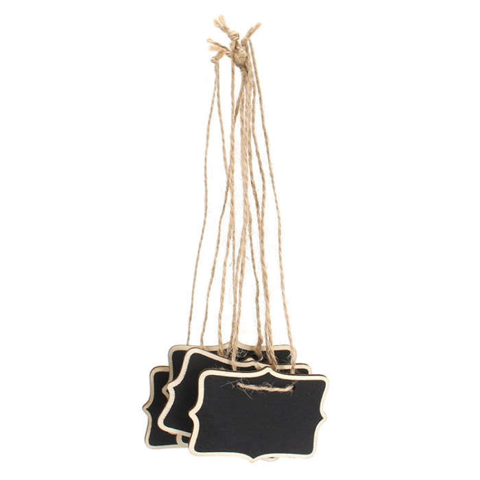12 PCS Mini Blackboard Wood Message Board Chalkboard with String Wedding Home Party Decor, Wooden...