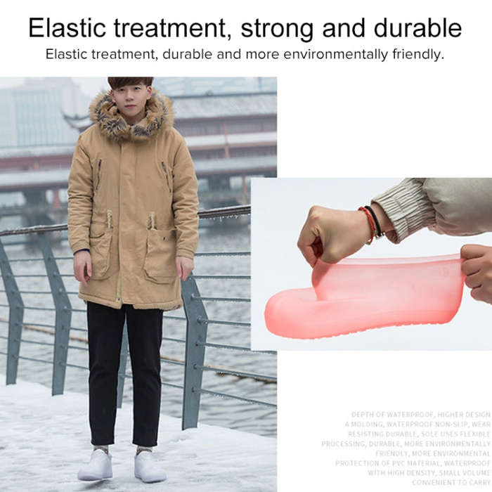 Portable Rain Boots Non-Slip Reusable Waterproof PVC Shoes Covers, 31, 32, 33, 34, 35, 36, 37, 38...