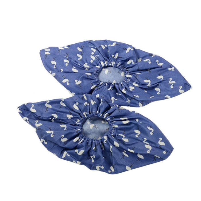 2 Pair Thicken Reusable Elastic Shoe Cover Home Indoor Antiskid Overshoes Flamingo Dust Waterproo...