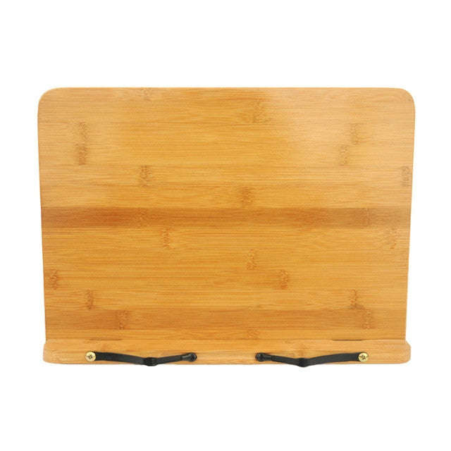 Wood Tablet Bookends Bracket Cookbook Textbooks Document Bamboo Foldable Reading Rest Book Stand,...