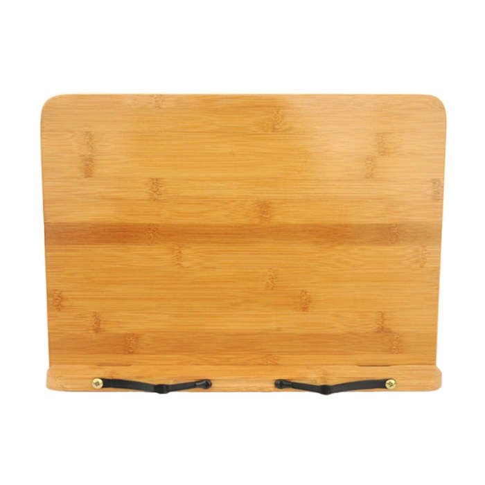 Wood Tablet Bookends Bracket Cookbook Textbooks Document Bamboo Foldable Reading Rest Book Stand,...