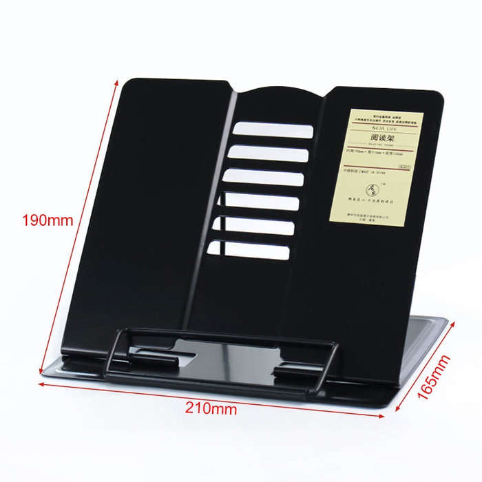 Portable Metal Adjustable Reading Book Holder Support iPad Document Book Shelf Bookstand, Small, ...
