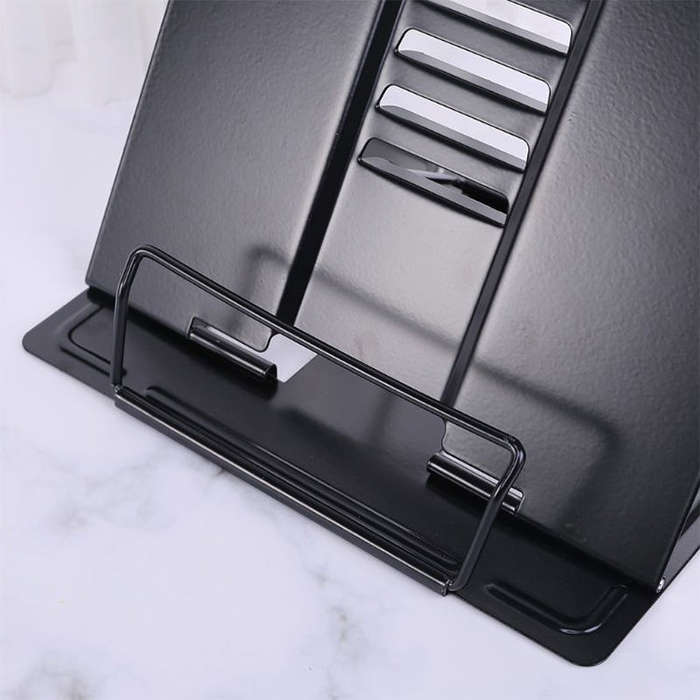 Portable Metal Adjustable Reading Book Holder Support iPad Document Book Shelf Bookstand, Small, ...