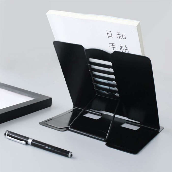 Portable Metal Adjustable Reading Book Holder Support iPad Document Book Shelf Bookstand, Small, ...