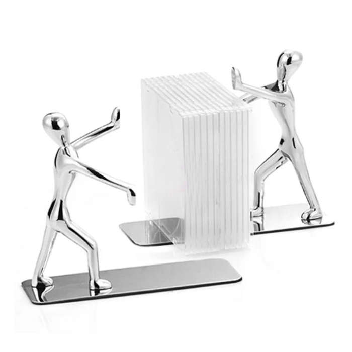 1 Pair Book Holder Humanoid Figure Non-Skid Art Desk Organizer Bookshelf Office Study Decoration,...