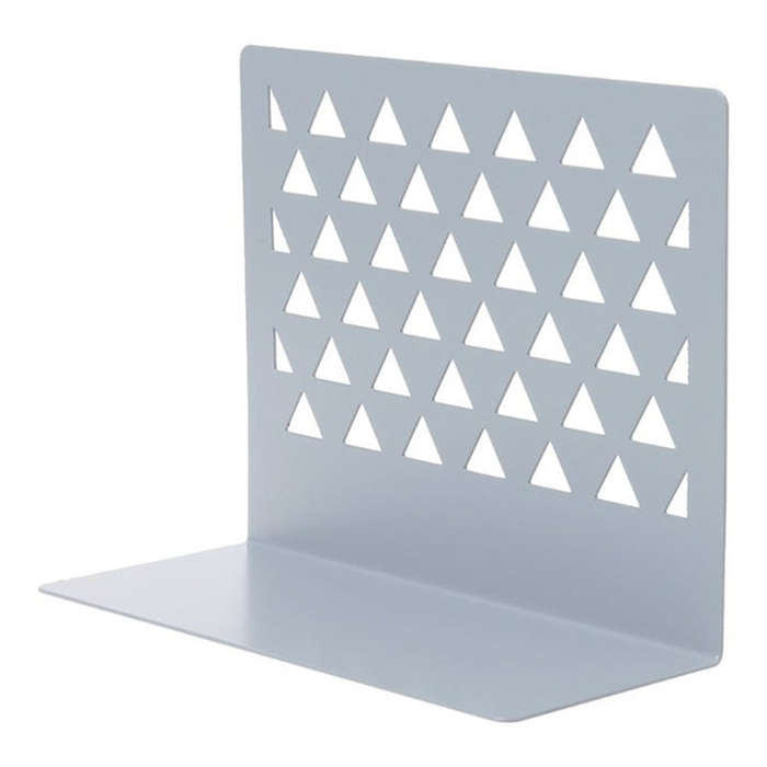 Metal Triangular Hollow Desktop Organizer Bookends Support Stand Holder Shelf Bookrack Home Offic...