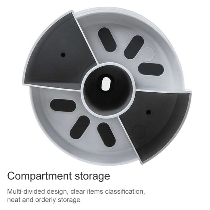 2 PCS Multi-function Rotating Plastic Gift Pen Holder Office Storage Box