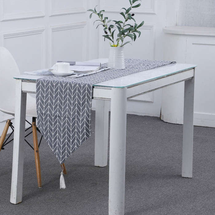 Linen Table Flag Tea Mat Cloth TV Cabinet Coffee Table Strip Cover Cloth
