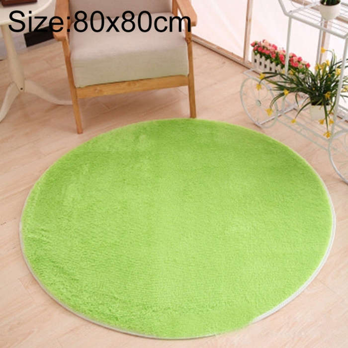 KSolid Round Carpet Soft Fleece Mat Anti-Slip Area Rug Kids Bedroom Door Mats