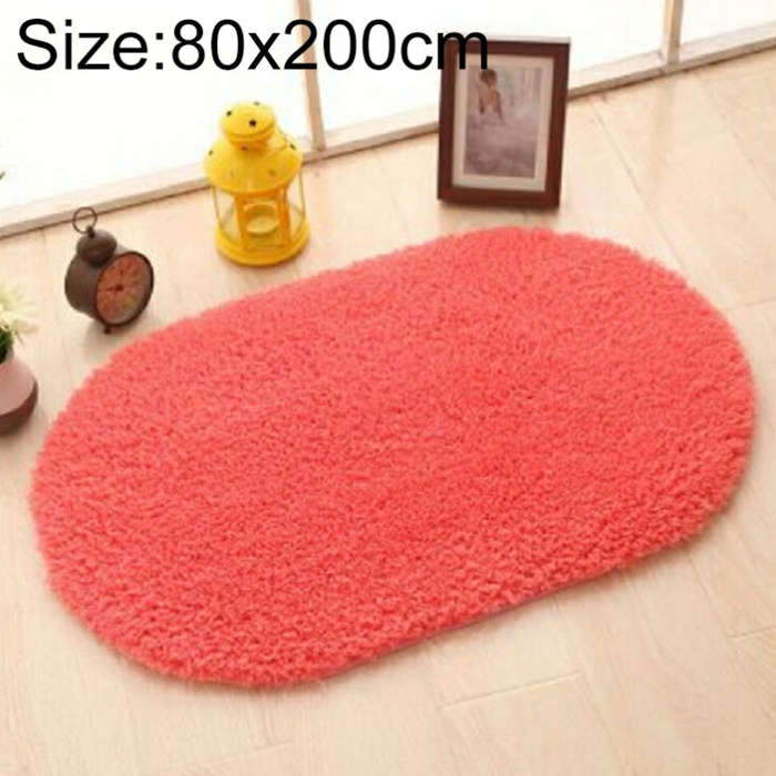 Faux Fur Rug Anti-slip Solid Bath Carpet Kids Room Door Mats Oval  Bedroom Living Room Rugs, 80x1...