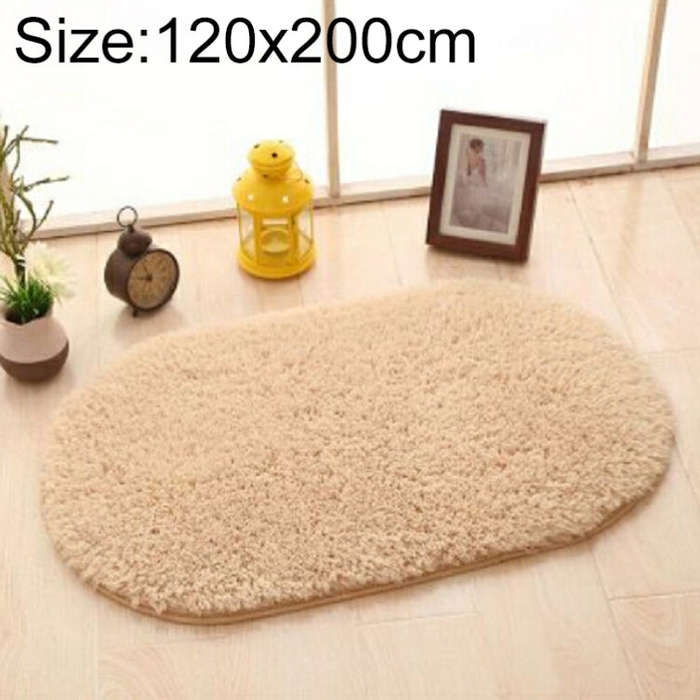 Faux Fur Rug Anti-slip Solid Bath Carpet Kids Room Door Mats Oval  Bedroom Living Room Rugs, 80x1...