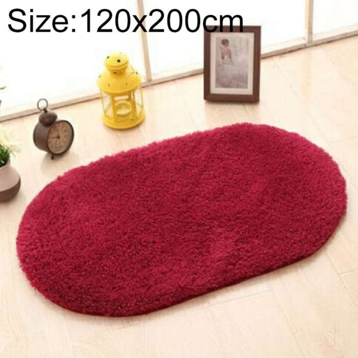 Faux Fur Rug Anti-slip Solid Bath Carpet Kids Room Door Mats Oval  Bedroom Living Room Rugs, 80x1...