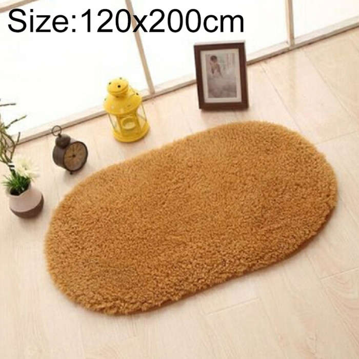 Faux Fur Rug Anti-slip Solid Bath Carpet Kids Room Door Mats Oval  Bedroom Living Room Rugs, 80x1...