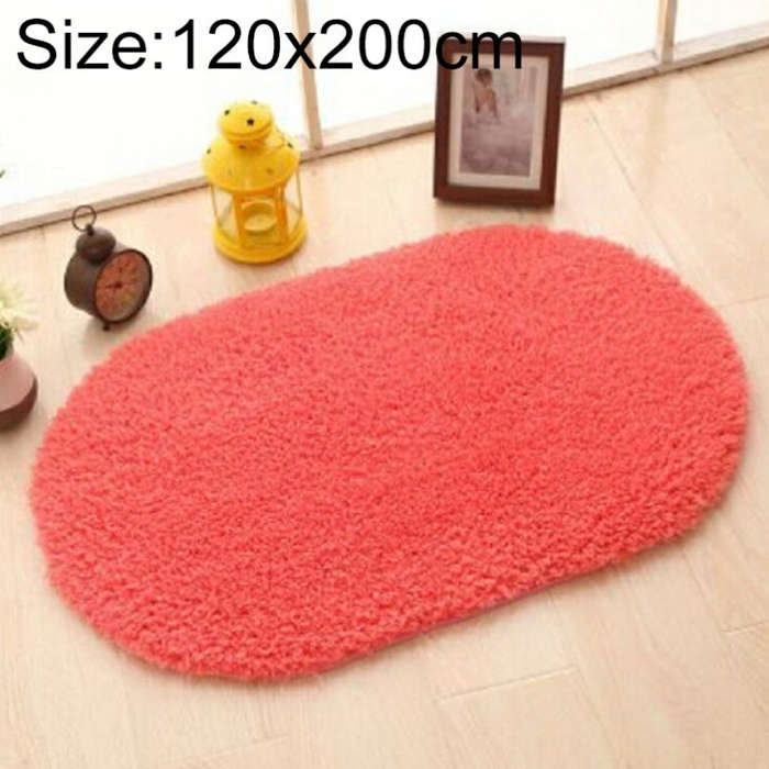 Faux Fur Rug Anti-slip Solid Bath Carpet Kids Room Door Mats Oval  Bedroom Living Room Rugs, 80x1...