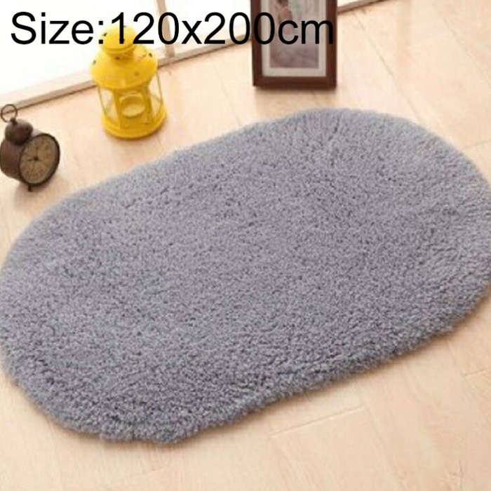 Faux Fur Rug Anti-slip Solid Bath Carpet Kids Room Door Mats Oval  Bedroom Living Room Rugs, 80x1...