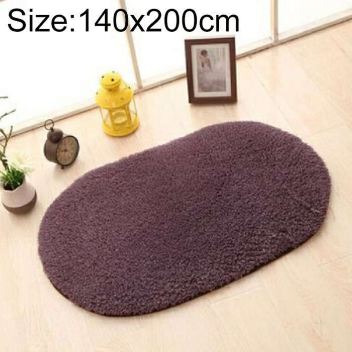 Faux Fur Rug Anti-slip Solid Bath Carpet Kids Room Door Mats Oval  Bedroom Living Room Rugs, 80x1...