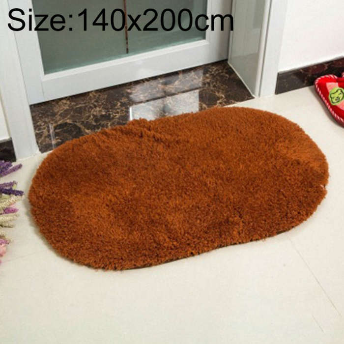 Faux Fur Rug Anti-slip Solid Bath Carpet Kids Room Door Mats Oval  Bedroom Living Room Rugs, 80x1...