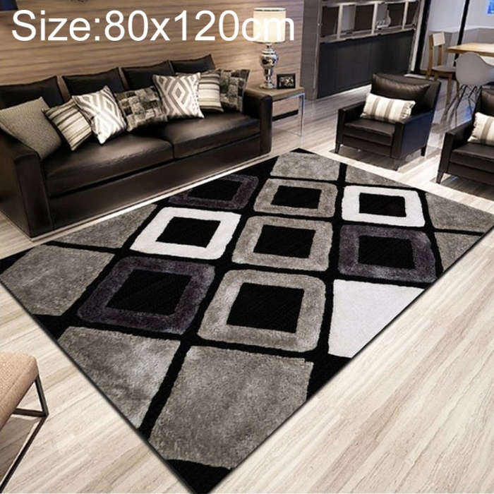 Simple Modern Abstract Lattice Carpets Living Room Bedroom Floor Mat, 40x60cm, 50x80cm, 60x90cm, ...