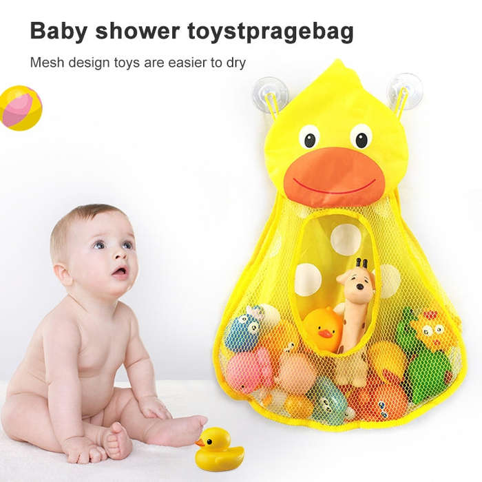 Baby Shower Toys Storage Organizer Kids Toy Storage Mesh Set For Bathroom, Rabbit, Frog, Duck, Bear