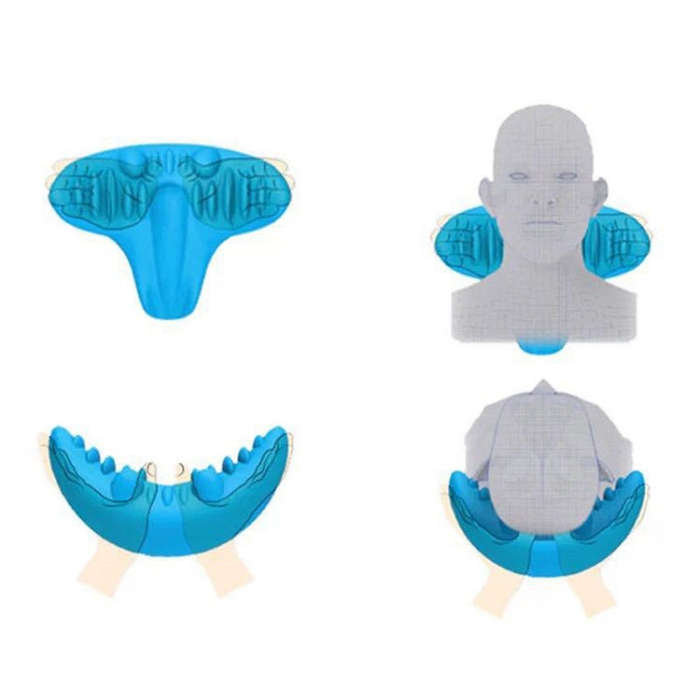 Acupressure Massage Pillow C-Rest Neck Cervical Shoulder Muscle Relaxer High Density Memory Foam ...
