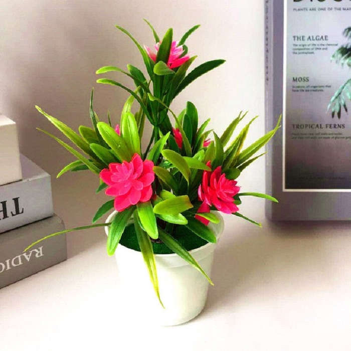 10 Pots Fake Potted Plant Simulation Bonsai Tabletop Decoration