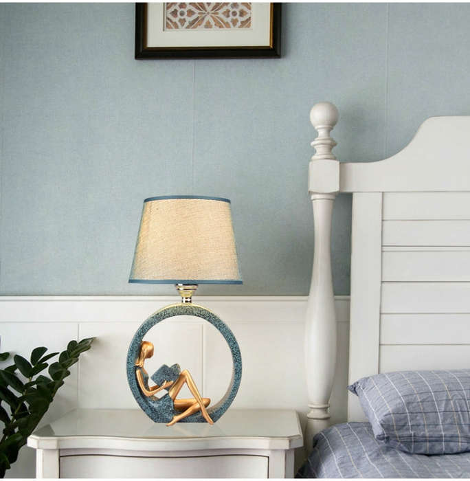 Modern Bedside Reading Statue Base Lamp Home Decoration