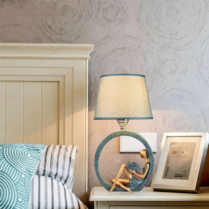 Modern Bedside Reading Statue Base Lamp Home Decoration