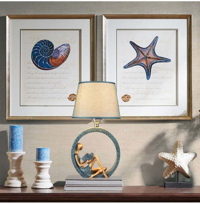 Modern Bedside Reading Statue Base Lamp Home Decoration