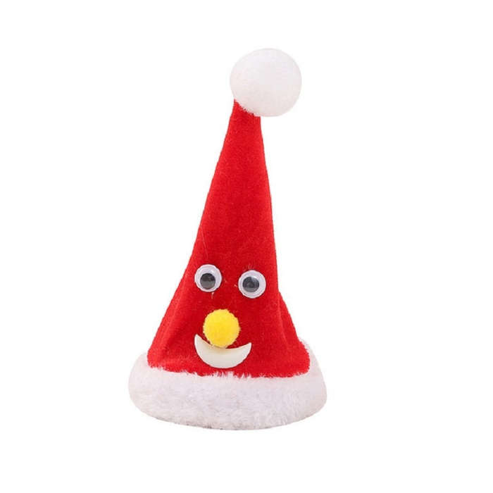 6 inch Electric Cap Christmas Swing Tree Hat Christmas Ornaments Props, Shake Cap with Music, Sha...