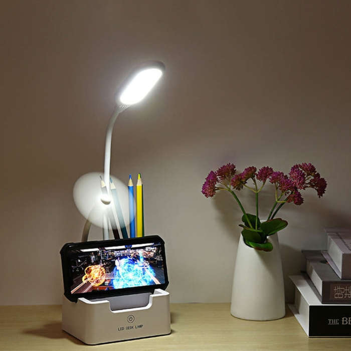 Student USB Charging Bedroom Touch LED Eye Protection Multifunctional Creative Desk Lamp, With Fa...