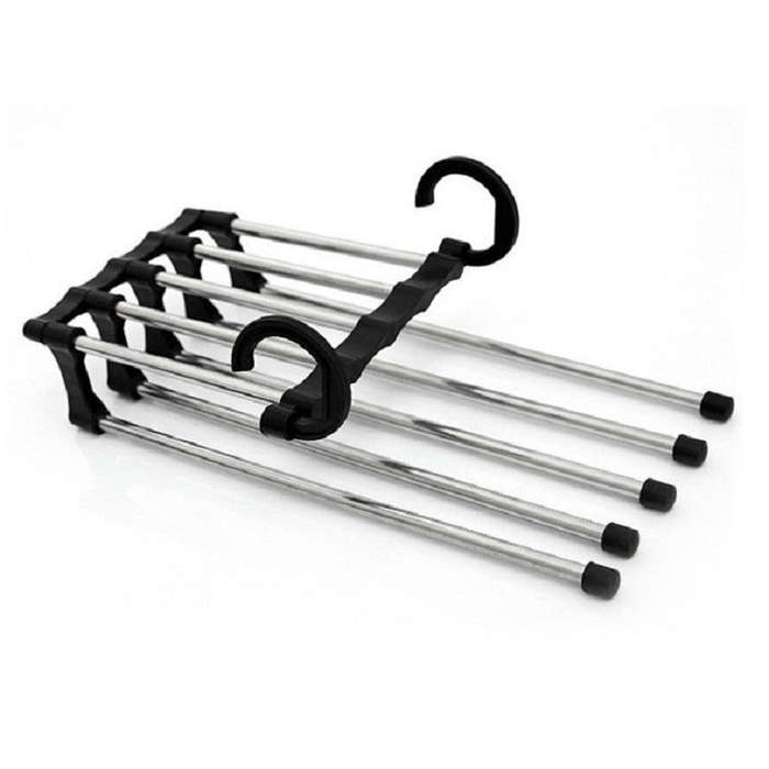 Multifunctional  5 in 1 Telescopic Folding Wardrobe Magic Trousers Rack, 5 in 1 Telescopic Rack