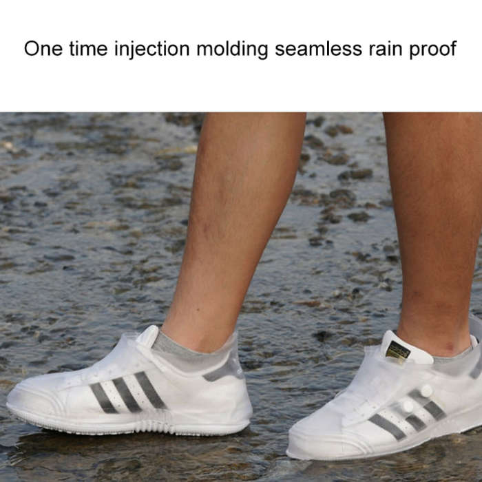 Low Toe Shoe Covers Men And Women Non-Slip Thick Bottom Flip Buckle Waterproof Rain Boots, Size:,...