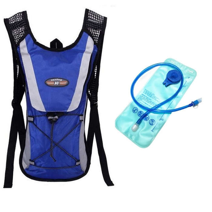 Outdoor Sports Mountaineering Cycling Backpack with 2L Water Bag, Blue with Water Bag, Red with W...
