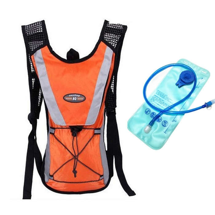 Outdoor Sports Mountaineering Cycling Backpack with 2L Water Bag, Blue with Water Bag, Red with W...