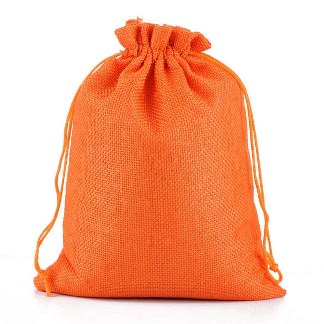 50 PCS Multi size Linen Jute Drawstring Gift Bags Sacks Wedding Birthday Party Favors Drawstring ...