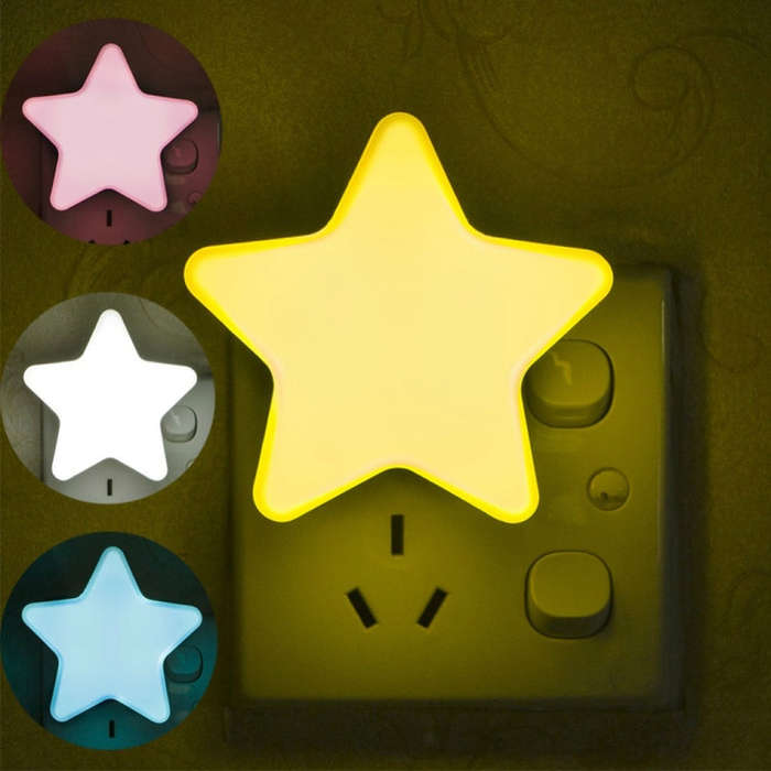 Light Sensor Control Mini Star LED Night Light,, US Plug
