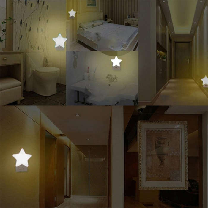Light Sensor Control Mini Star LED Night Light,, US Plug