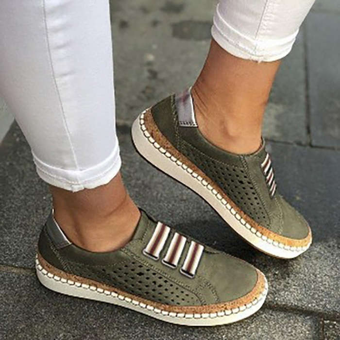 Ladies Sneakers Breathable Flats Shoes