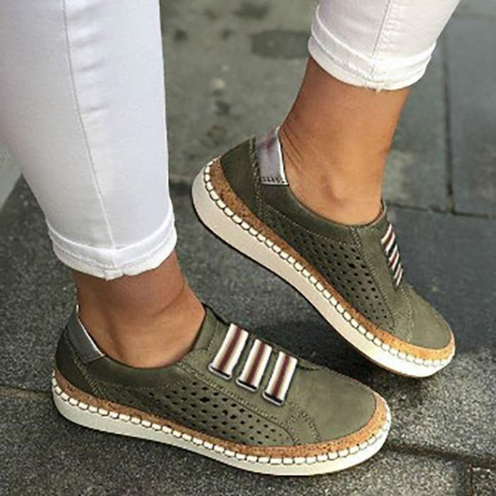 Ladies Sneakers Breathable Flats Shoes