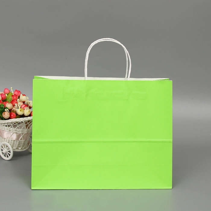 10 PCS Elegant Kraft Paper Bag With Handles for Wedding/Birthday Party/Jewelry/Clothes