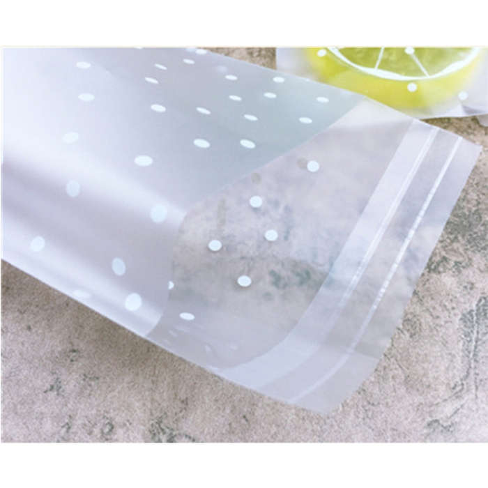 100pcs / Pack Plastic Transparent Cellophane Bags Polka Dot Candy Cookie Gift Bag with DIY Self A...