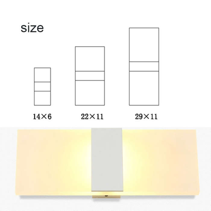 LED Bedroom Bedside Wall Aisle Balcony Wall Lamp, 14×6cm Right Angle White, 22×11cm Right Angle...