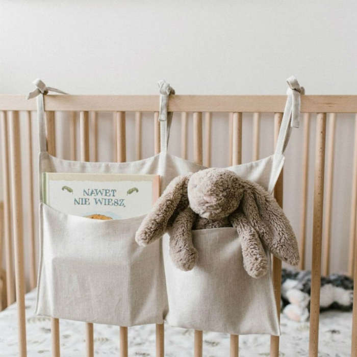 Crib Storage Hanging Bag Diaper Wrap Molar Toy Storage Bag