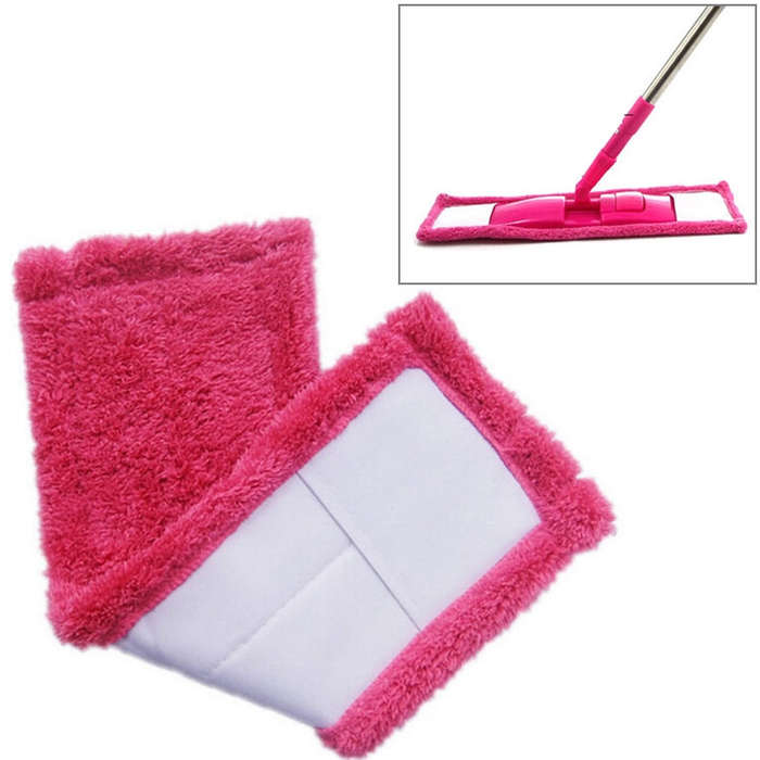 Coral Flannel Head  Padded Flat Replacement Household Company Cleaning Mop Cloth Rag