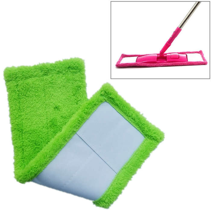 Coral Flannel Head  Padded Flat Replacement Household Company Cleaning Mop Cloth Rag