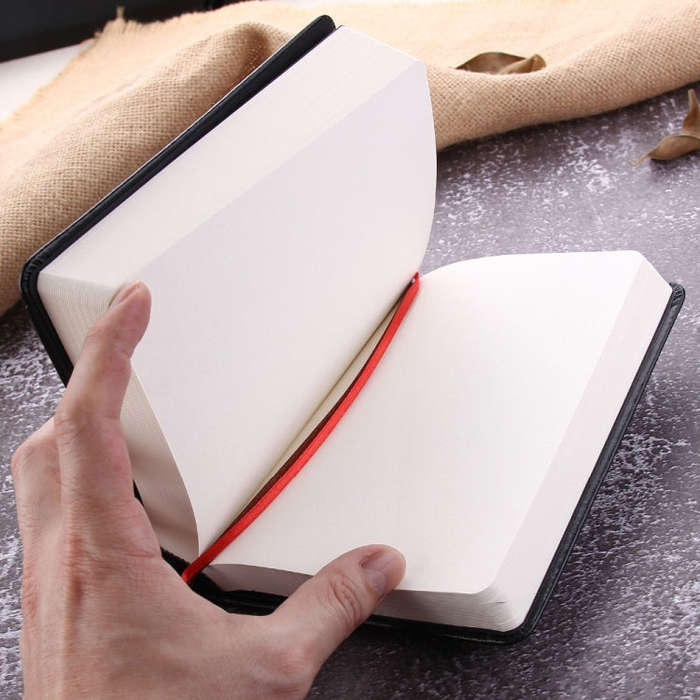 Ultra-Thick Retro Simple Lmitation Leather Thick Horizontal Blank Notebook, Specifications:Large ...